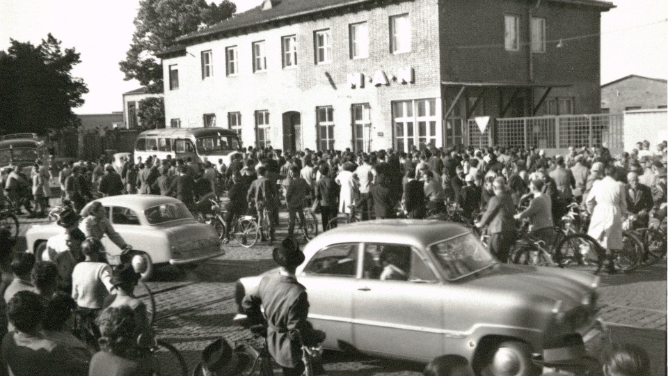 Bayernstreik 1954 bei MAN in Augsburg 